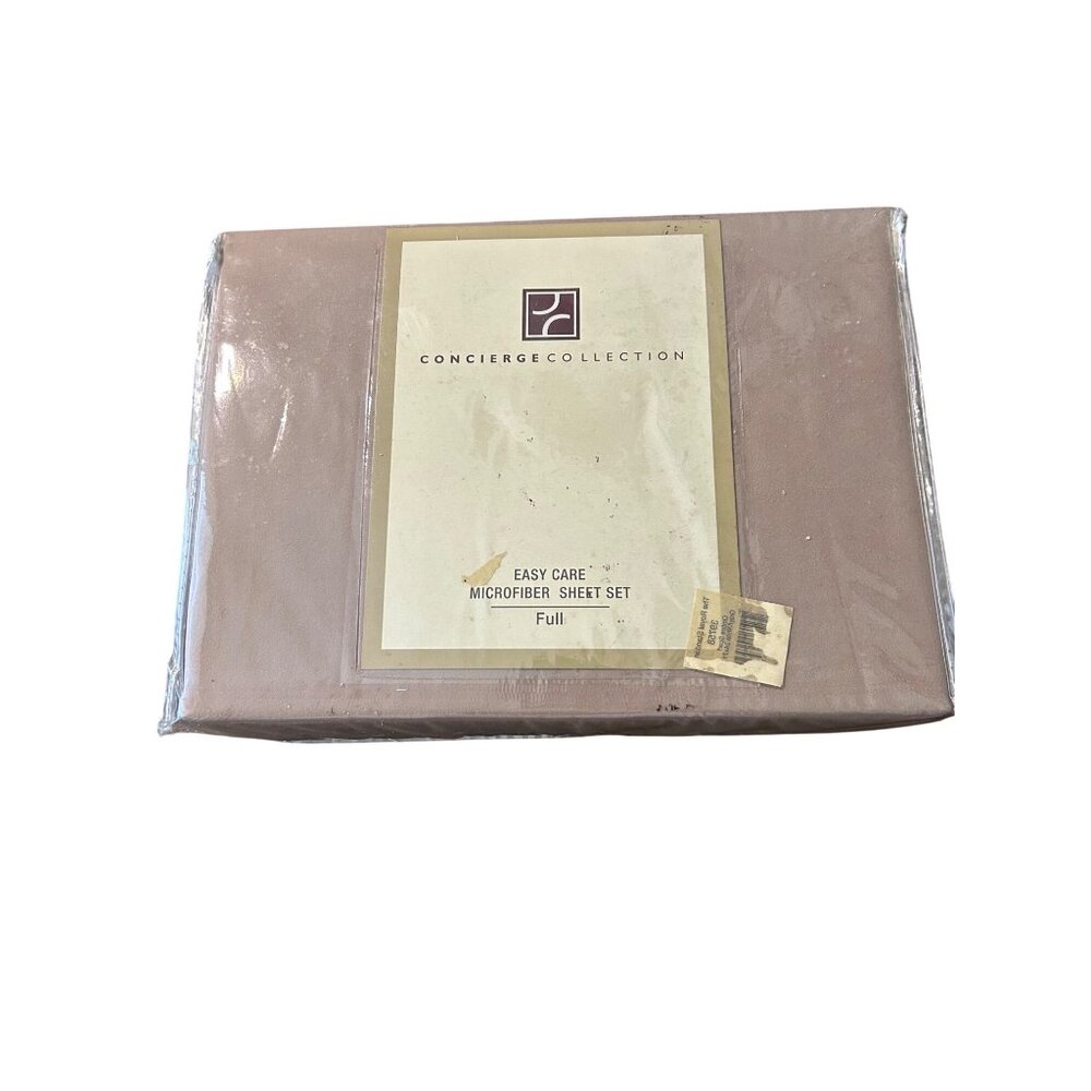 Concierge Collection Easy Care Microfiber Sheet Set Full Size Beige